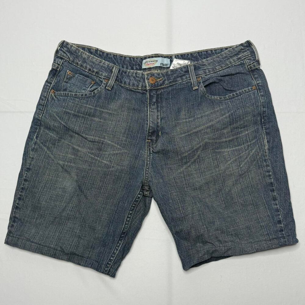 Levi Strauss Signature 100% Cotton Jean Shorts 16 Regular Straight Blue